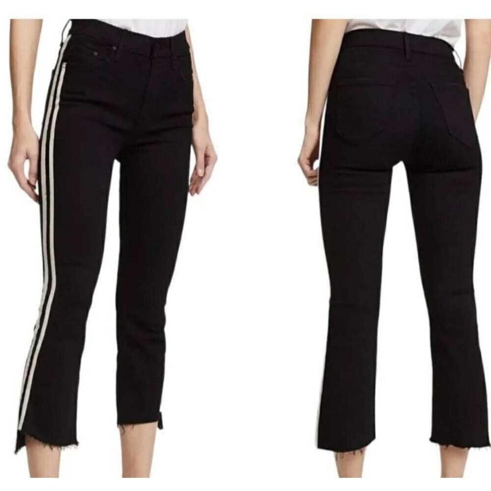 MOTHER the insider crop step fray wash guilty racer  jeans sz 24